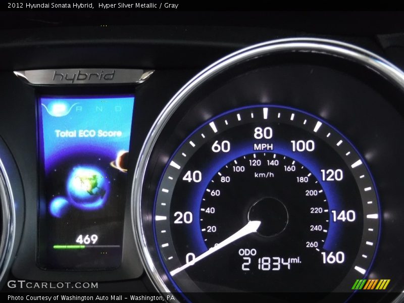Hyper Silver Metallic / Gray 2012 Hyundai Sonata Hybrid