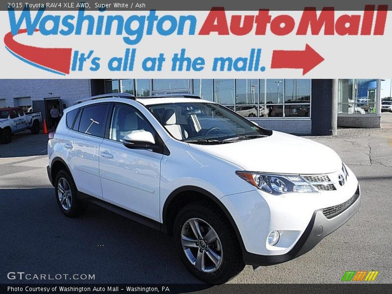 Super White / Ash 2015 Toyota RAV4 XLE AWD