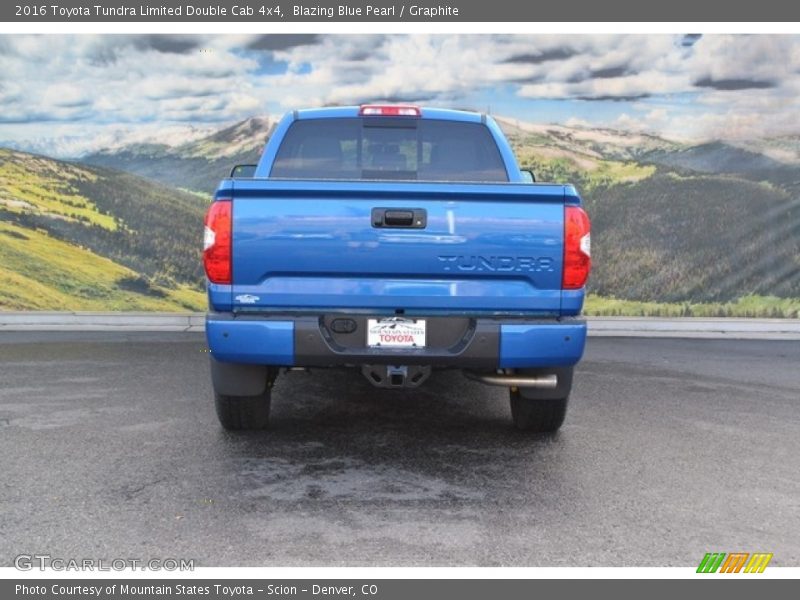 Blazing Blue Pearl / Graphite 2016 Toyota Tundra Limited Double Cab 4x4