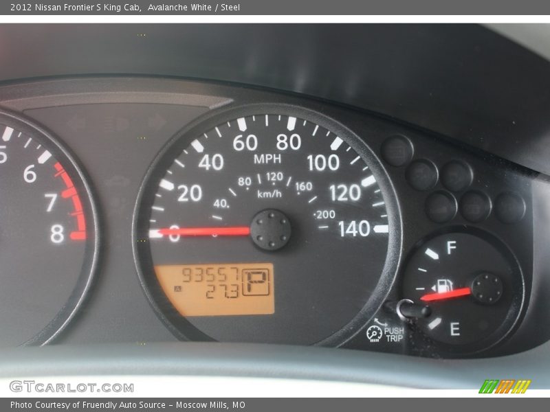 Avalanche White / Steel 2012 Nissan Frontier S King Cab