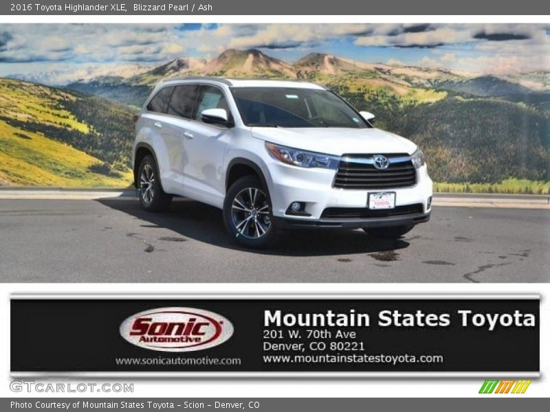 Blizzard Pearl / Ash 2016 Toyota Highlander XLE