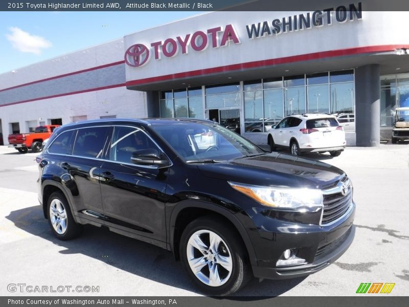 Attitude Black Metallic / Black 2015 Toyota Highlander Limited AWD