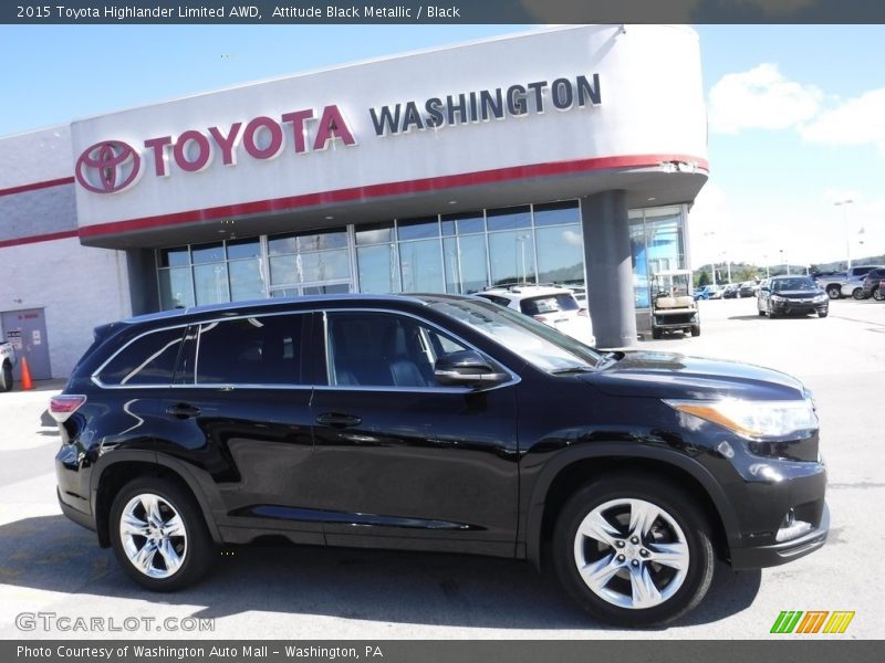 Attitude Black Metallic / Black 2015 Toyota Highlander Limited AWD
