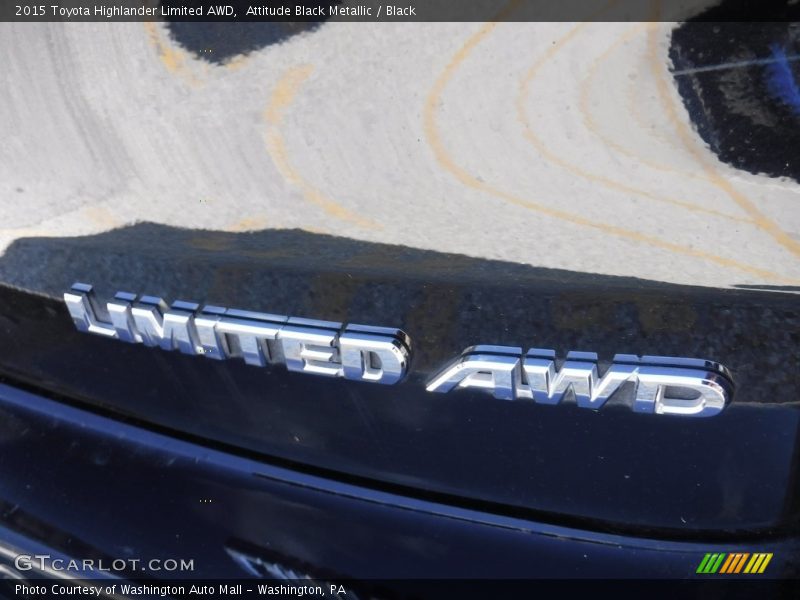 Attitude Black Metallic / Black 2015 Toyota Highlander Limited AWD