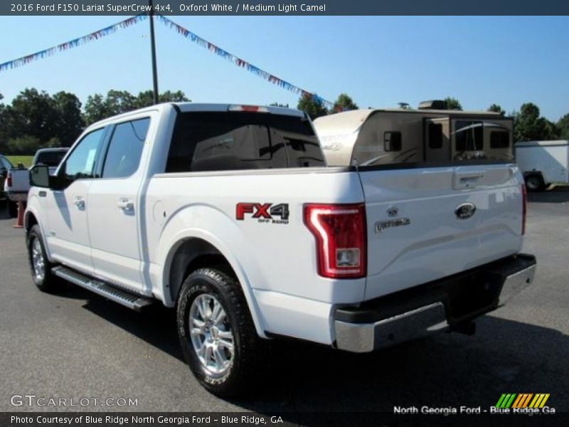 Oxford White / Medium Light Camel 2016 Ford F150 Lariat SuperCrew 4x4