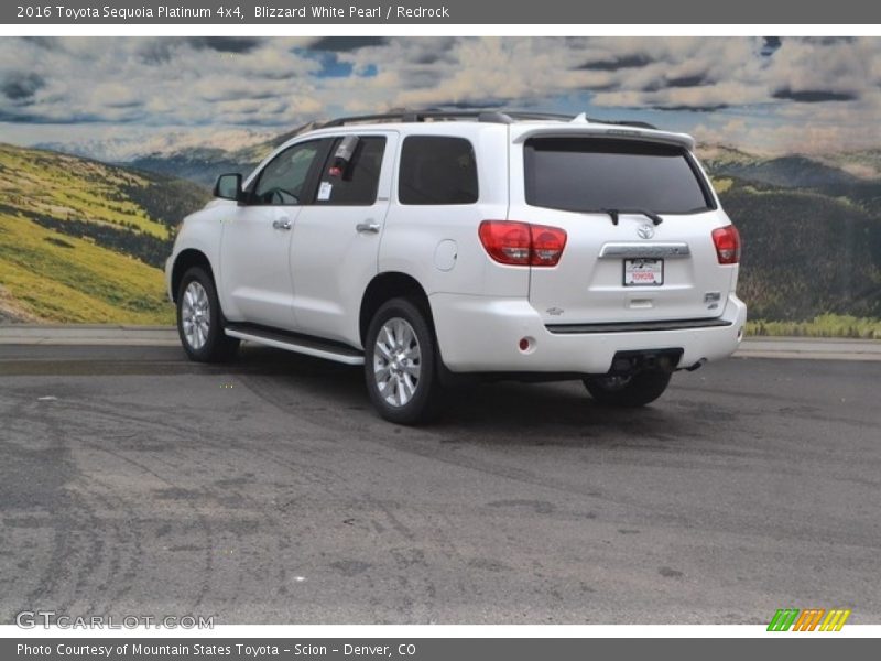 Blizzard White Pearl / Redrock 2016 Toyota Sequoia Platinum 4x4