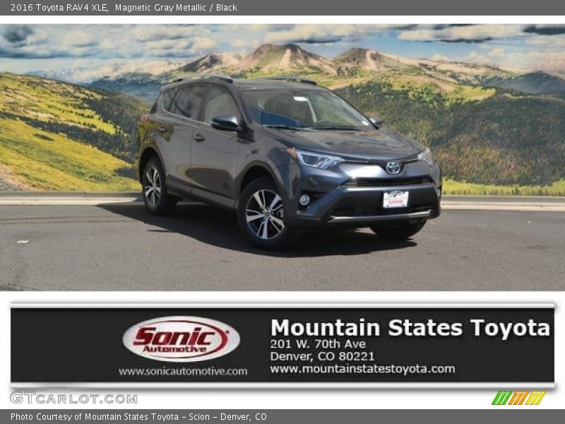 Magnetic Gray Metallic / Black 2016 Toyota RAV4 XLE