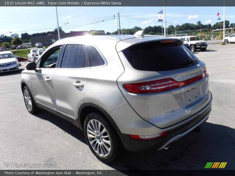 Karat Gold Metallic / Espresso/White Sands 2015 Lincoln MKC AWD