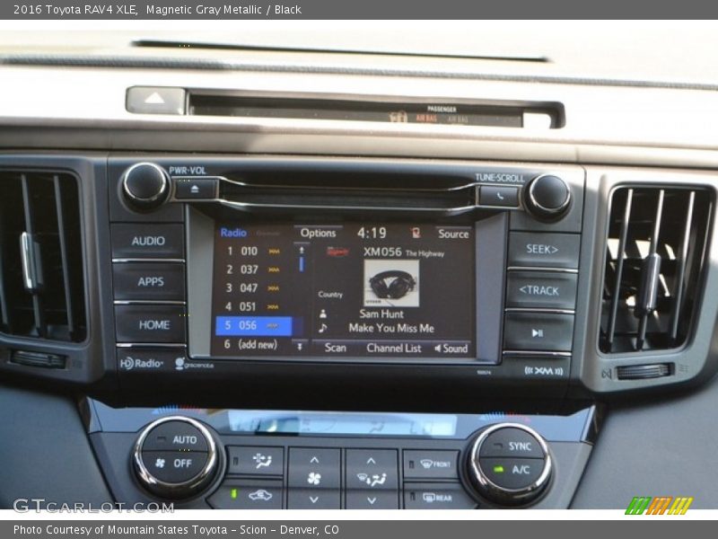 Magnetic Gray Metallic / Black 2016 Toyota RAV4 XLE