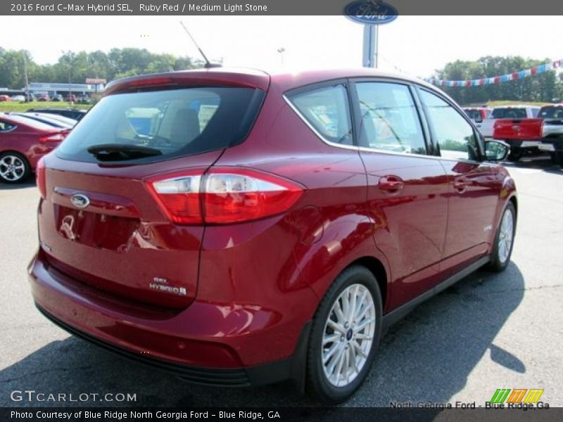 Ruby Red / Medium Light Stone 2016 Ford C-Max Hybrid SEL