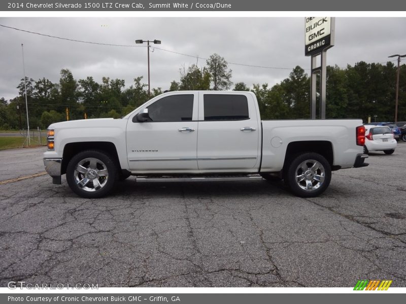 Summit White / Cocoa/Dune 2014 Chevrolet Silverado 1500 LTZ Crew Cab