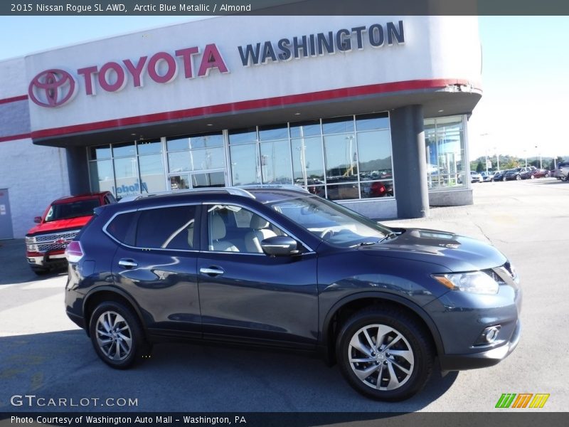 Arctic Blue Metallic / Almond 2015 Nissan Rogue SL AWD