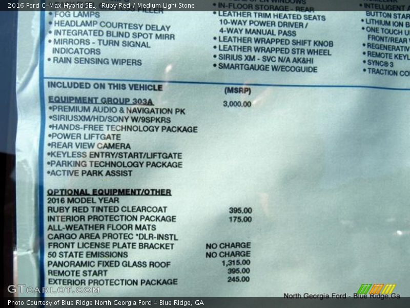 Ruby Red / Medium Light Stone 2016 Ford C-Max Hybrid SEL