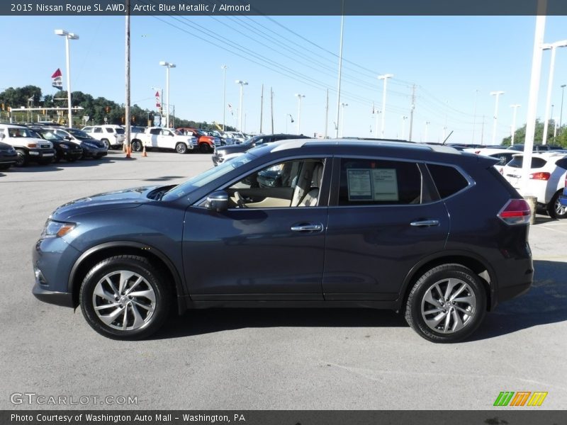 Arctic Blue Metallic / Almond 2015 Nissan Rogue SL AWD
