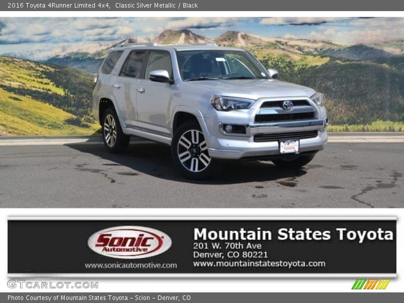 Classic Silver Metallic / Black 2016 Toyota 4Runner Limited 4x4