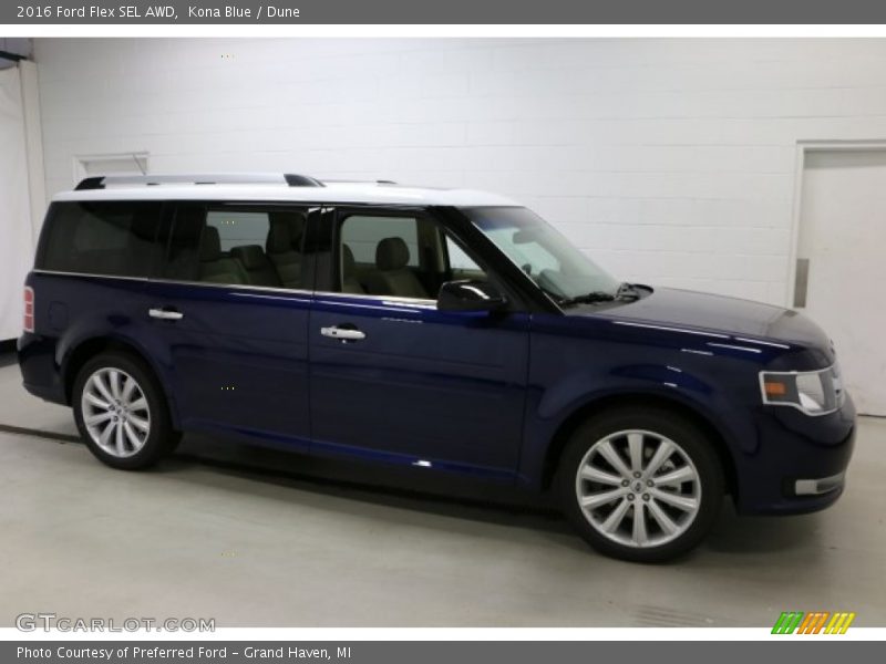 Kona Blue / Dune 2016 Ford Flex SEL AWD