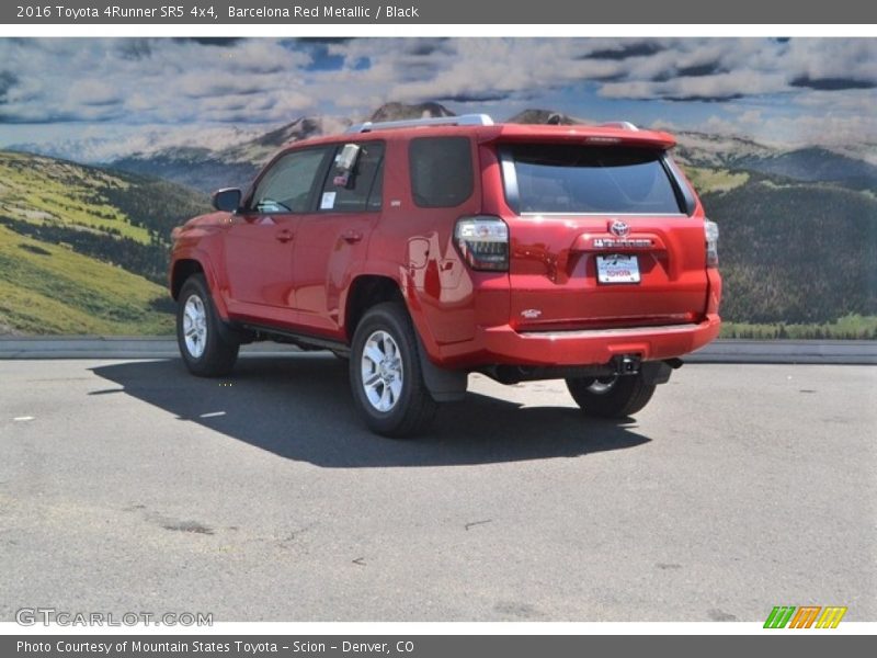 Barcelona Red Metallic / Black 2016 Toyota 4Runner SR5 4x4
