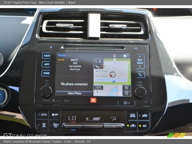 Blue Crush Metallic / Black 2016 Toyota Prius Four