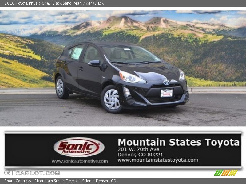 Black Sand Pearl / Ash/Black 2016 Toyota Prius c One