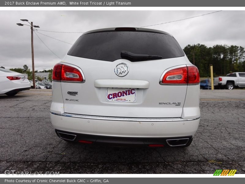 White Frost Tricoat / Light Titanium 2017 Buick Enclave Premium AWD