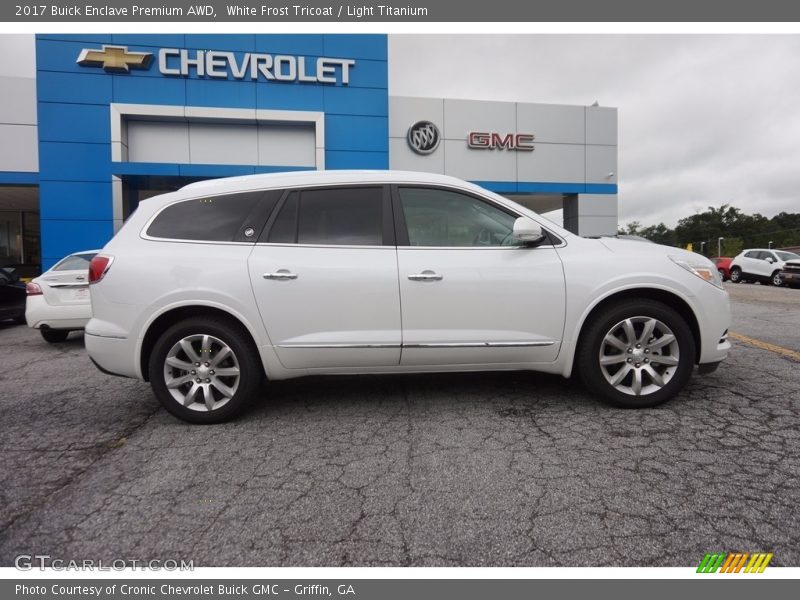 White Frost Tricoat / Light Titanium 2017 Buick Enclave Premium AWD