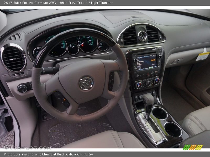 White Frost Tricoat / Light Titanium 2017 Buick Enclave Premium AWD