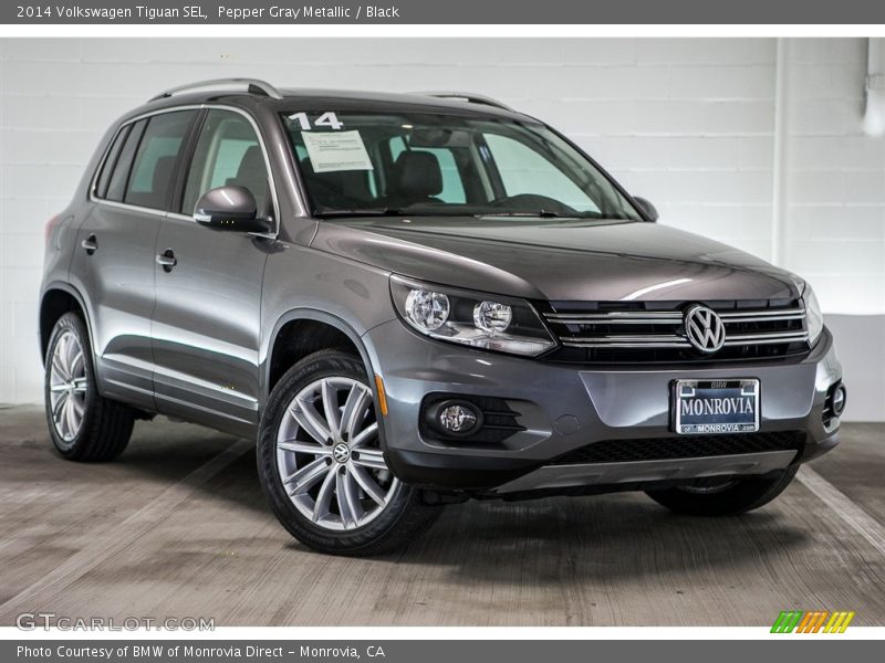 Pepper Gray Metallic / Black 2014 Volkswagen Tiguan SEL