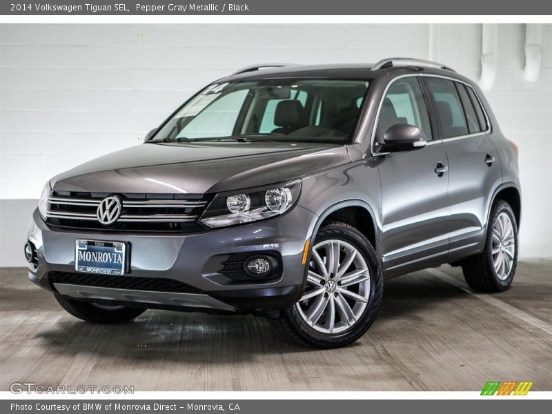 Pepper Gray Metallic / Black 2014 Volkswagen Tiguan SEL