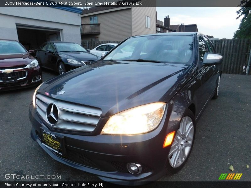 Steel Grey Metallic / Grey/Black 2008 Mercedes-Benz C 300 4Matic Sport