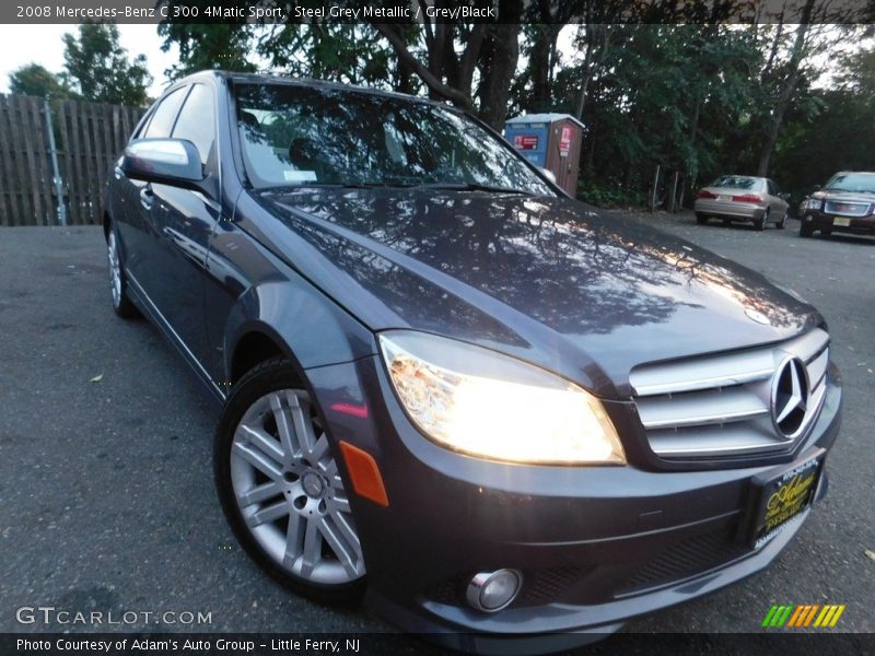 Steel Grey Metallic / Grey/Black 2008 Mercedes-Benz C 300 4Matic Sport