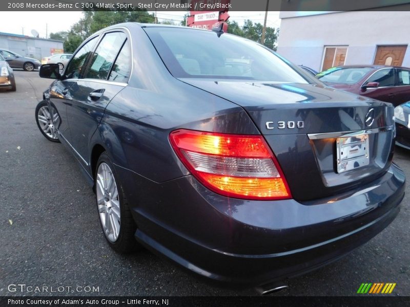 Steel Grey Metallic / Grey/Black 2008 Mercedes-Benz C 300 4Matic Sport