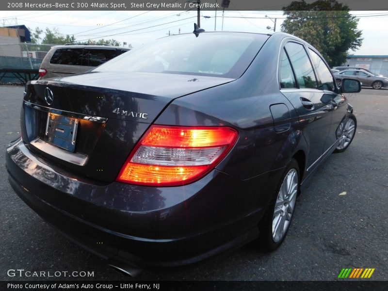 Steel Grey Metallic / Grey/Black 2008 Mercedes-Benz C 300 4Matic Sport