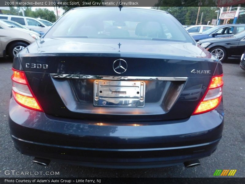 Steel Grey Metallic / Grey/Black 2008 Mercedes-Benz C 300 4Matic Sport