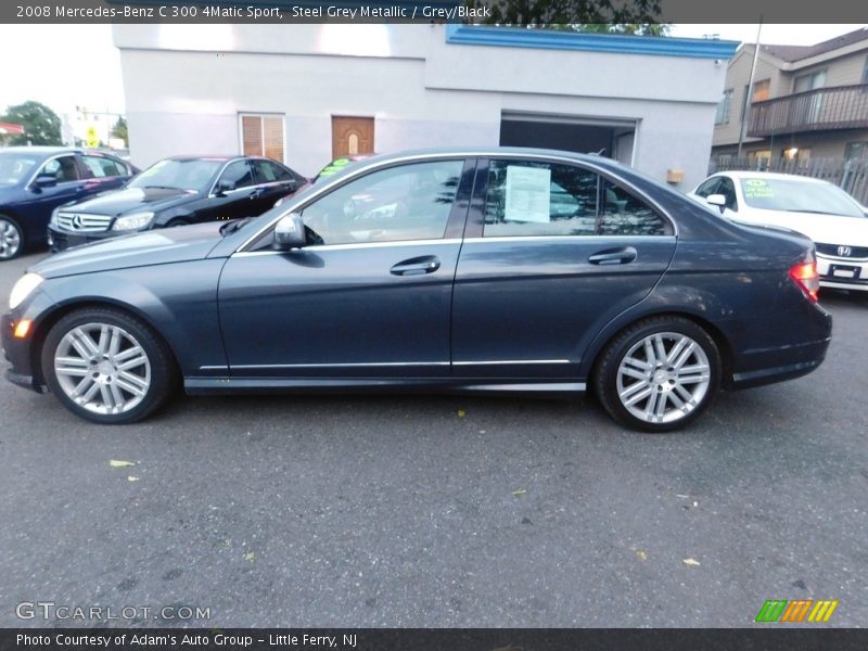 Steel Grey Metallic / Grey/Black 2008 Mercedes-Benz C 300 4Matic Sport