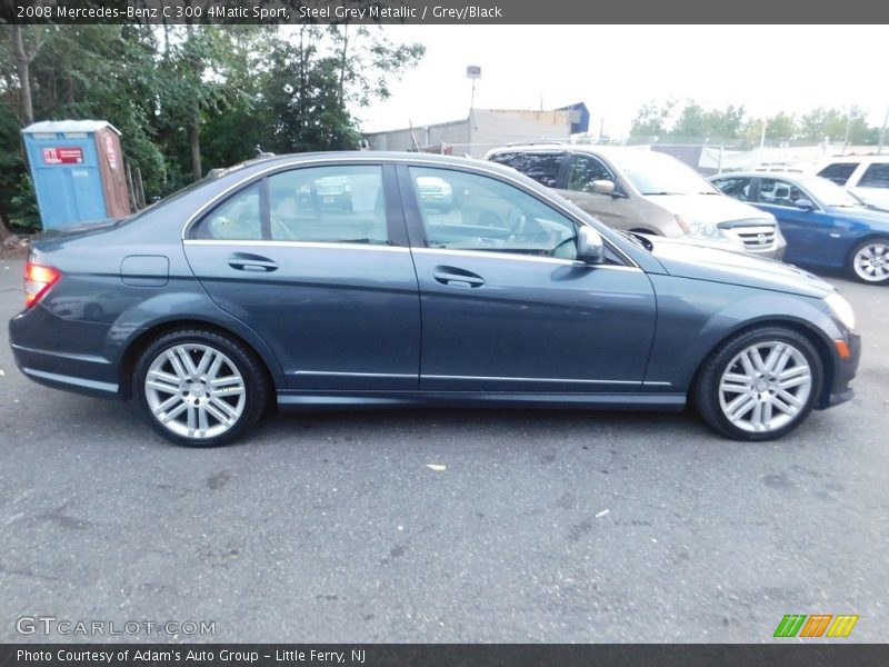 Steel Grey Metallic / Grey/Black 2008 Mercedes-Benz C 300 4Matic Sport