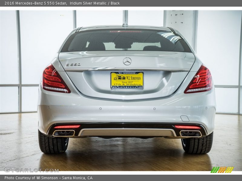 Iridium Silver Metallic / Black 2016 Mercedes-Benz S 550 Sedan