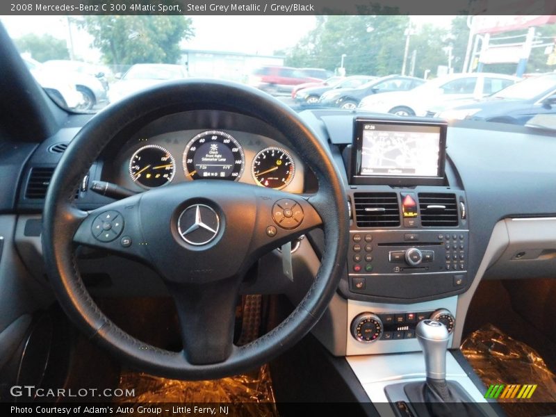 Steel Grey Metallic / Grey/Black 2008 Mercedes-Benz C 300 4Matic Sport