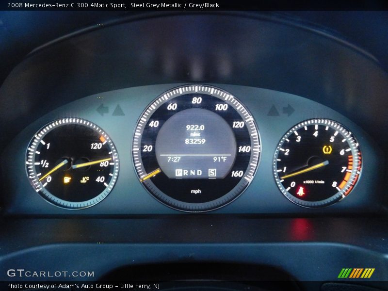 Steel Grey Metallic / Grey/Black 2008 Mercedes-Benz C 300 4Matic Sport