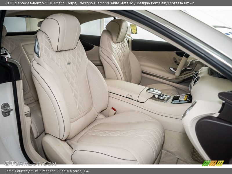 designo Diamond White Metallic / designo Porcelain/Espresso Brown 2016 Mercedes-Benz S 550 4Matic Coupe