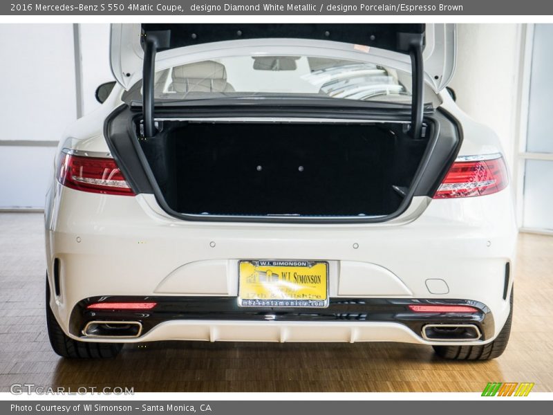designo Diamond White Metallic / designo Porcelain/Espresso Brown 2016 Mercedes-Benz S 550 4Matic Coupe