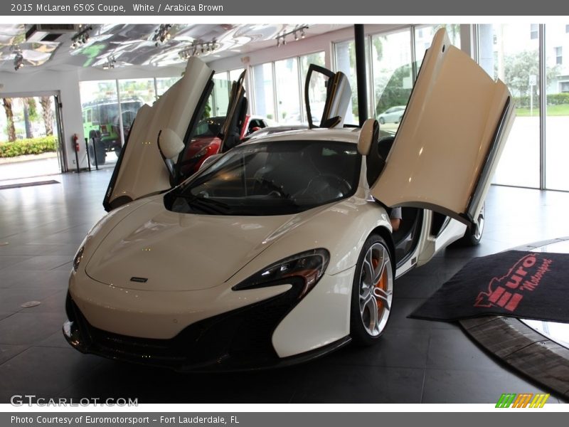 White / Arabica Brown 2015 McLaren 650S Coupe