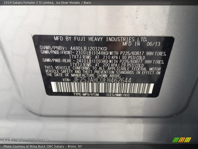 Ice Silver Metallic / Black 2014 Subaru Forester 2.5i Limited