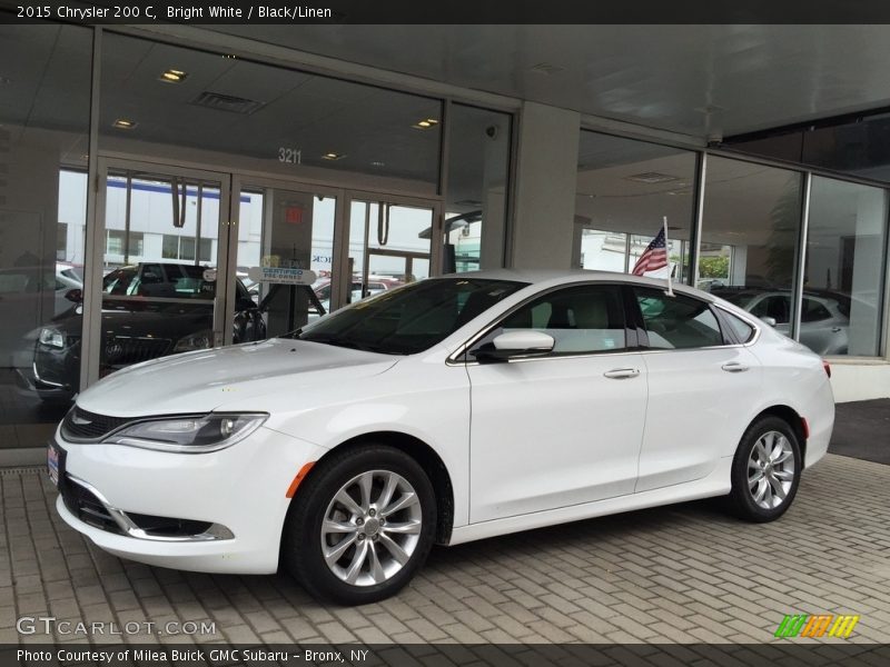 Bright White / Black/Linen 2015 Chrysler 200 C