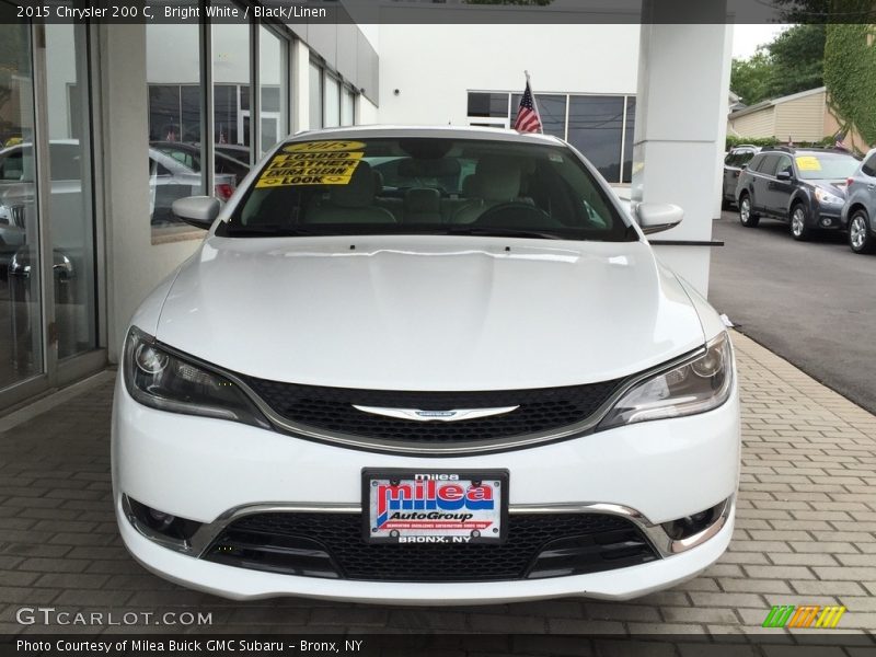 Bright White / Black/Linen 2015 Chrysler 200 C