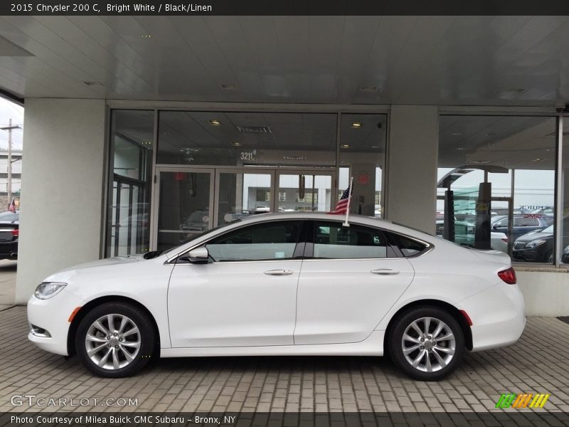 Bright White / Black/Linen 2015 Chrysler 200 C