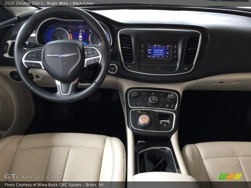 Bright White / Black/Linen 2015 Chrysler 200 C