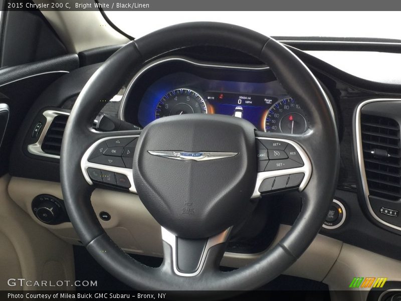 Bright White / Black/Linen 2015 Chrysler 200 C