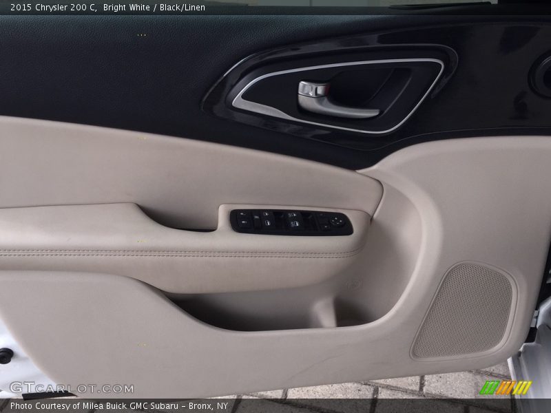 Bright White / Black/Linen 2015 Chrysler 200 C