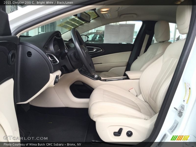 Bright White / Black/Linen 2015 Chrysler 200 C