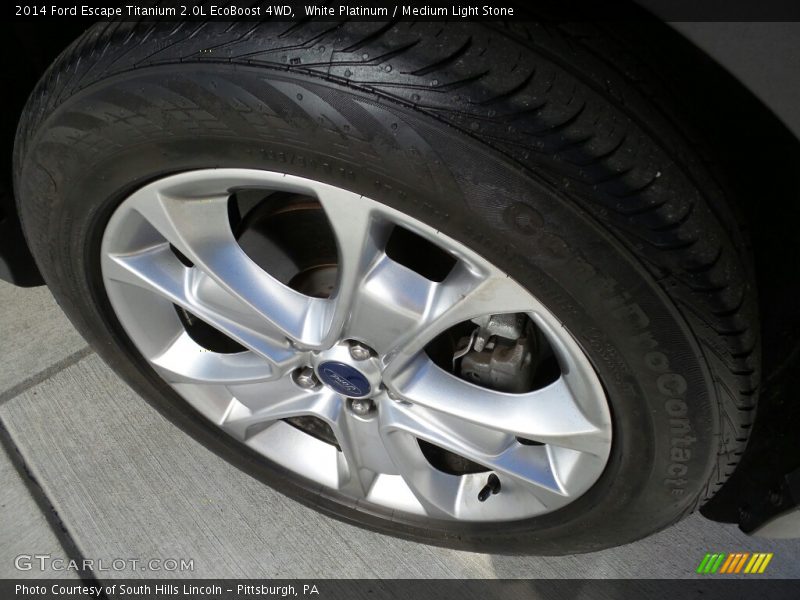 White Platinum / Medium Light Stone 2014 Ford Escape Titanium 2.0L EcoBoost 4WD